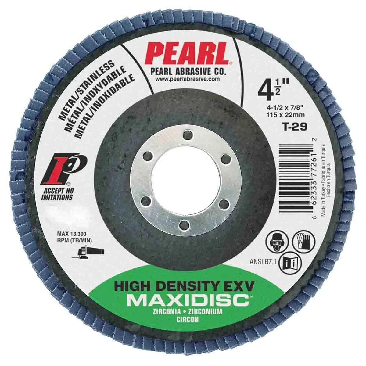 EXV Zirconia Maxidisc High Density Flap Disc 4-1/2" x 7/8" Z80 T29