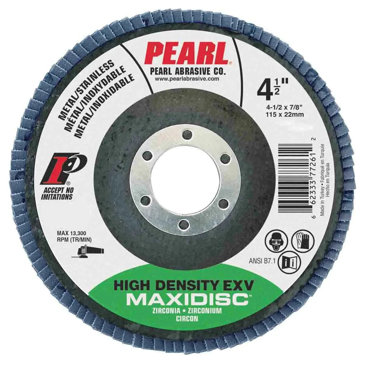 EXV Zirconia Maxidisc High Density Flap Disc 4-1/2" x 7/8" Z80 T27