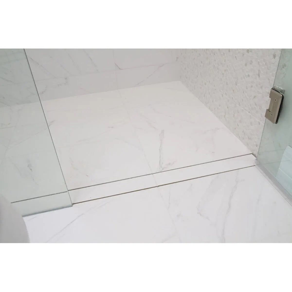 Installed Tile On Linear Shower Drain