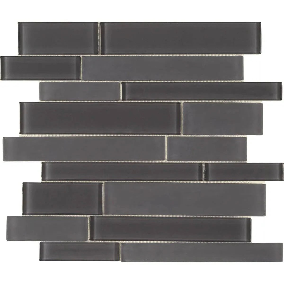Brilliance Graphite Linear Mosaic Mixed Tile