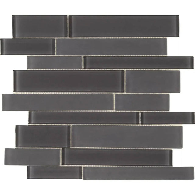 Brilliance Graphite Linear Mosaic Mixed Tile