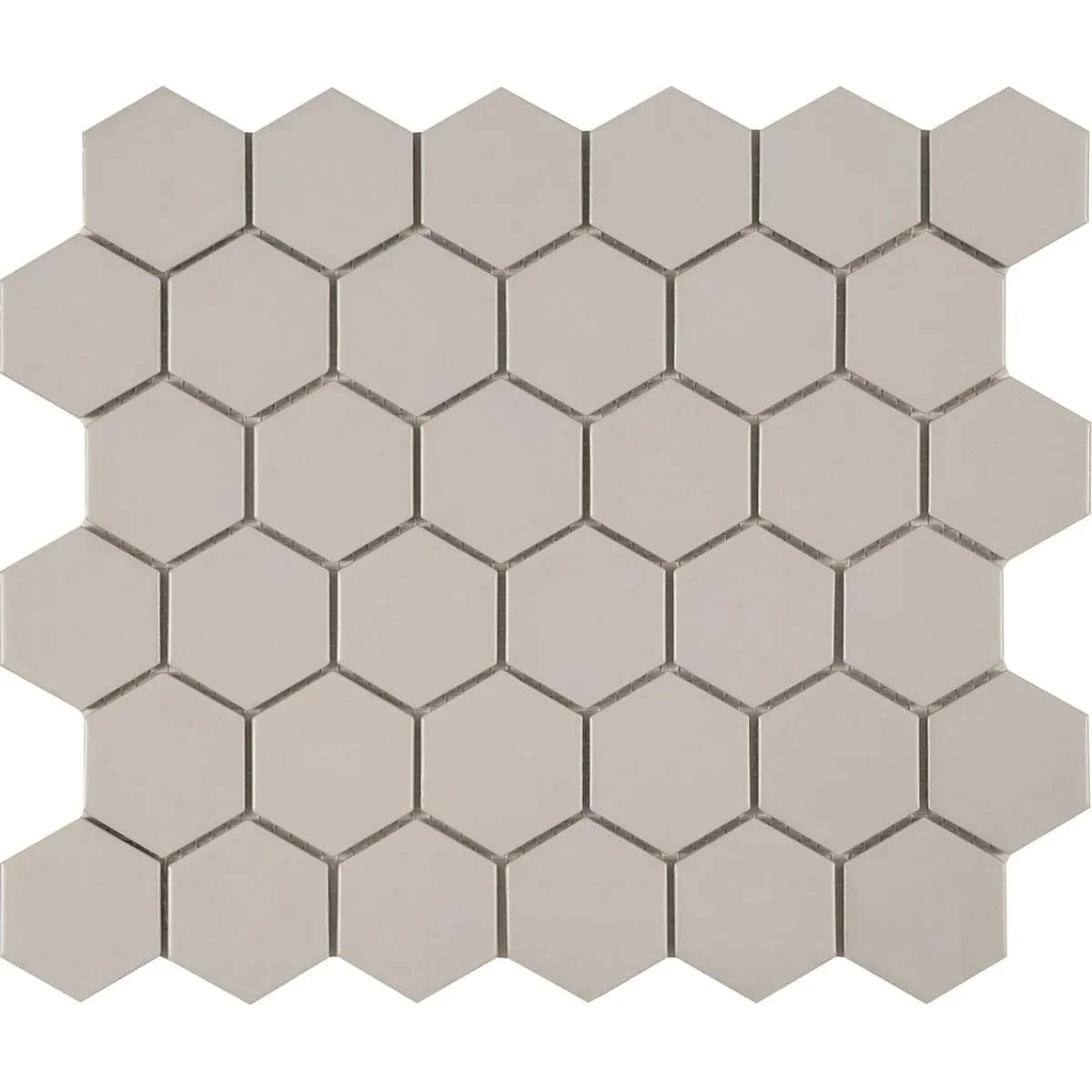 Interceramic Patterned Tile Interceramic Gray Mosaic Tile Matte Hexagon Pattern