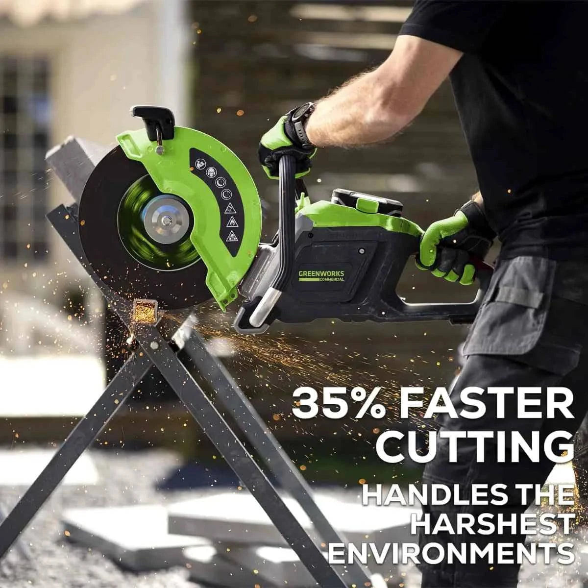 Greenworks 82V 12" 2.5kW Power Cutter Tool-Only Faster Cutting