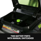 Greenworks 82V Brushless 22" Dual Port Snow Thrower - Tool Only Batteries