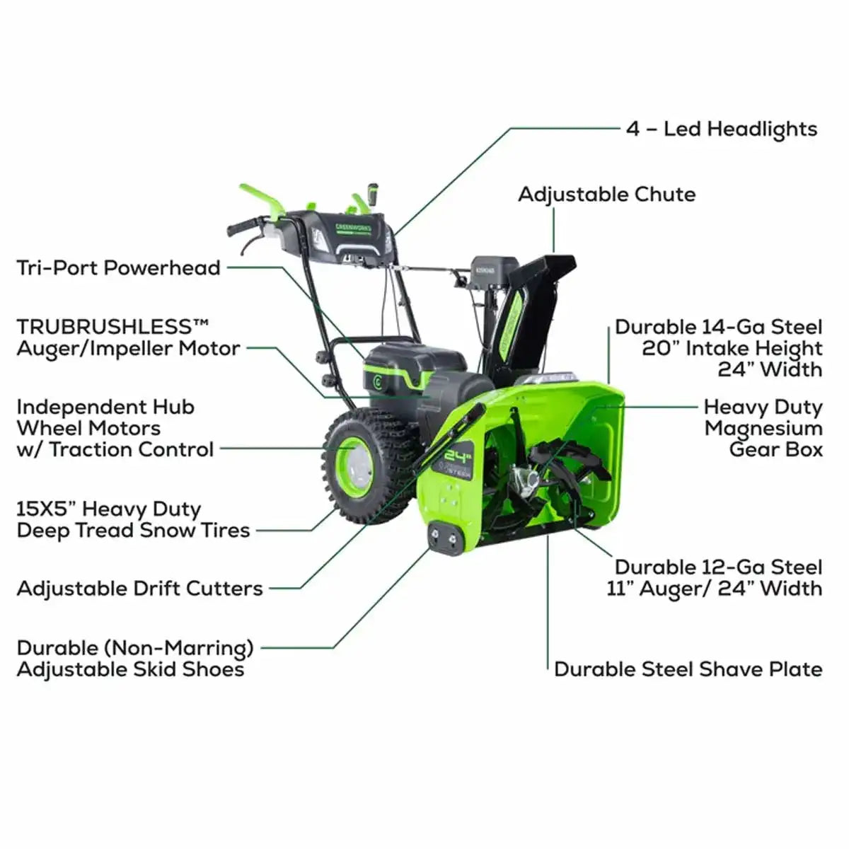 Greenworks Snow Blower Electric
