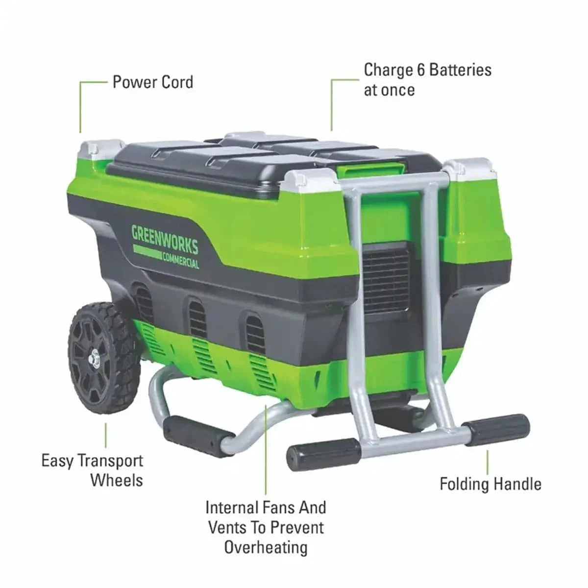 Greenworks 82V Six Port Charger Tool-Only Specs