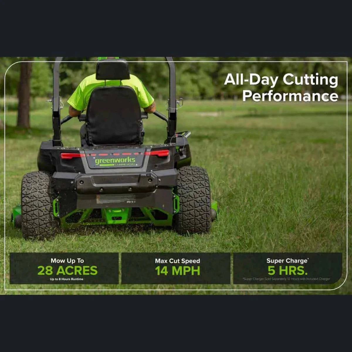 Greenworks OptimusZ 72" Ride-on Mower All Day Performance