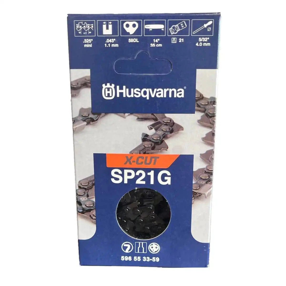 Husqvarna 14" SP21G X-Cut Chain .043 Gauge .325 Mini Pitch