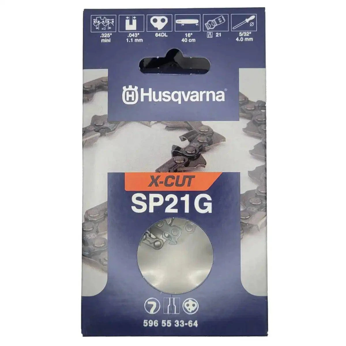 Husqvarna 16" SP12G Chain .325 Mini Pitch .043 Gauge