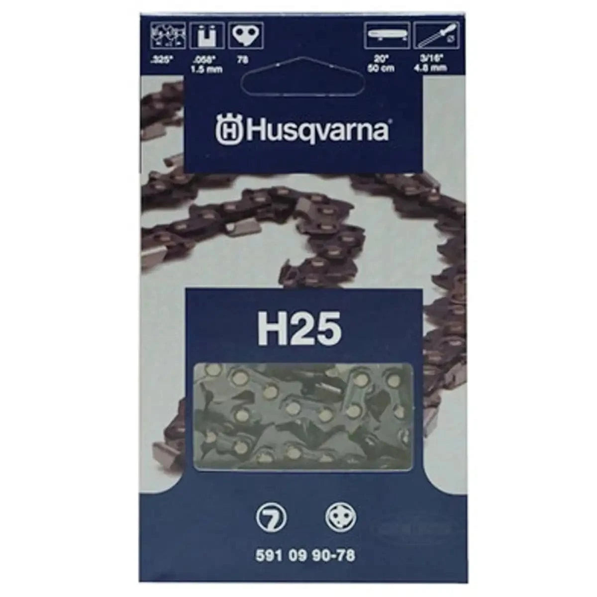 Husqvarna 20 inch H25 Chain .325" Pitch .058" Gauge