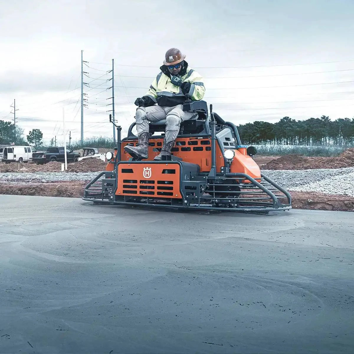 970461401 Husqvarna 36" Riding Power Trowel CRT-36-26A concrete slab