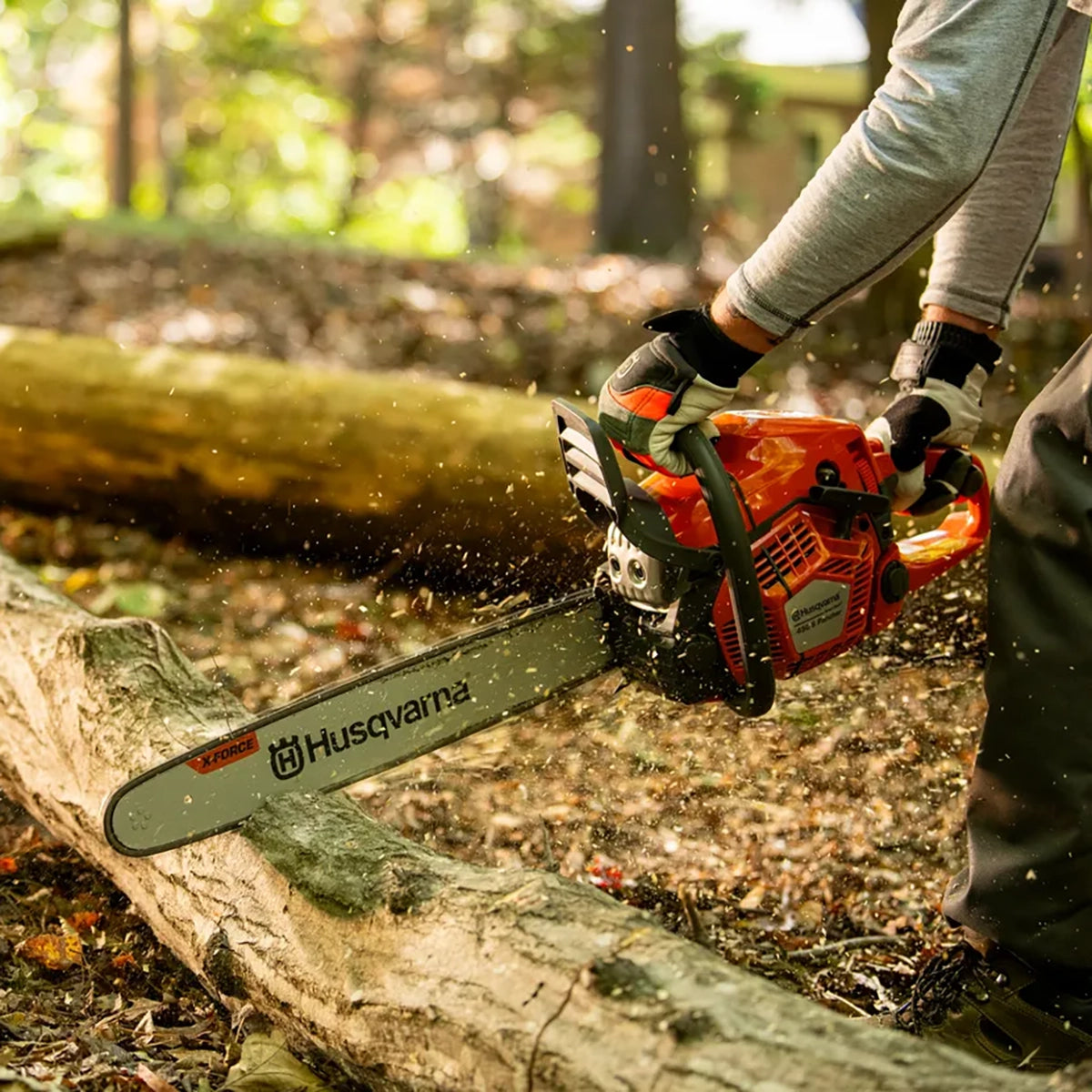 Husqvarna 450S 20" Rancher Gas Chainsaw In Use