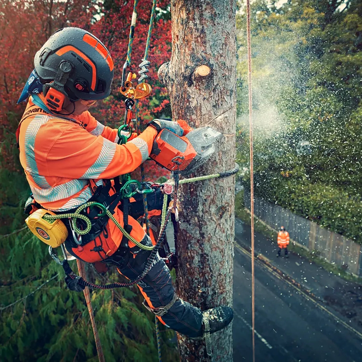 Husqvarna T540i XP Chainsaw Kit In Use