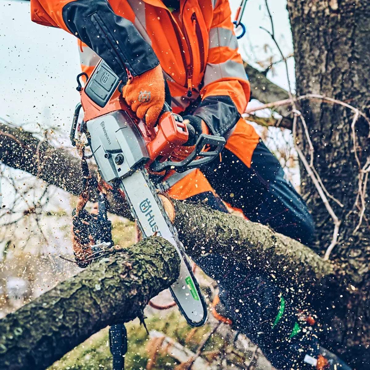 Husqvarna T542i XP G Chainsaw Tool Only In Use