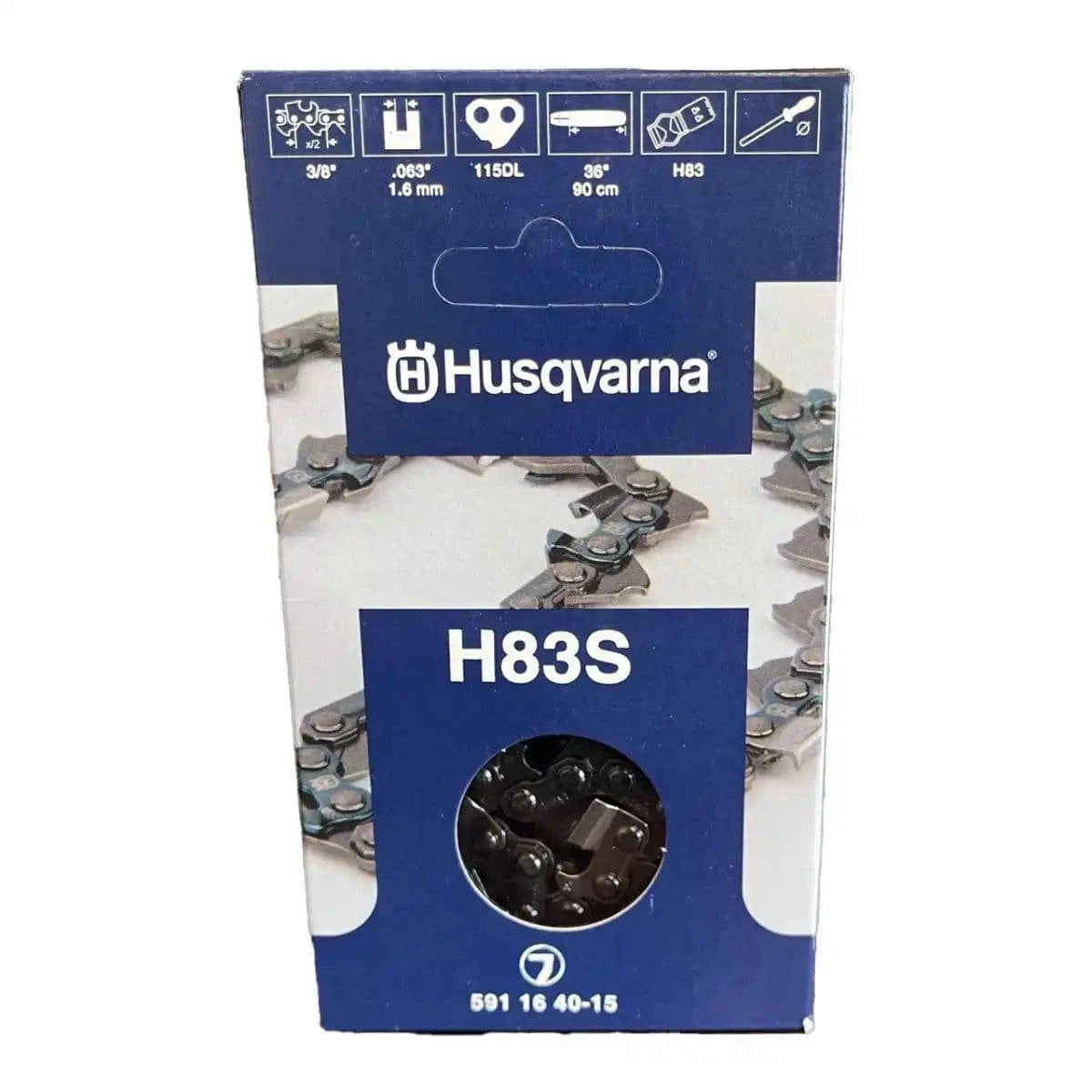 Husqvarna H83 Full Chisel 36" Chain, 3/8" Pitch .063" Gauge