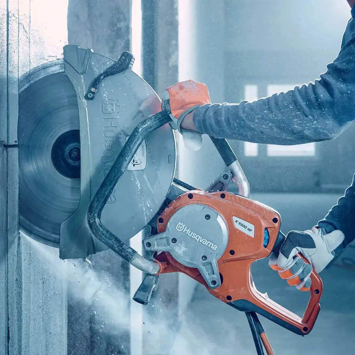 Husqvarna k 6500 cut off saw the ergonomic design with low system weight