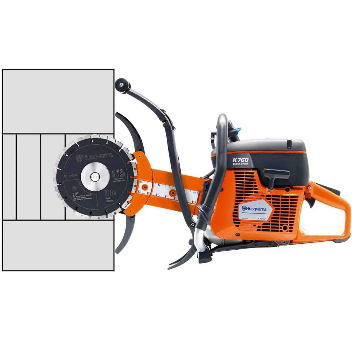 Husqvarna K760 Cut-n-Break Concrete Saw Cutting Depth