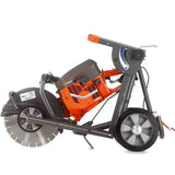 Collapsible Handle on Cutting Cart