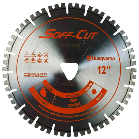 Soff Cut Vari-Cut Orange Ultra Early Green Concrete Blades