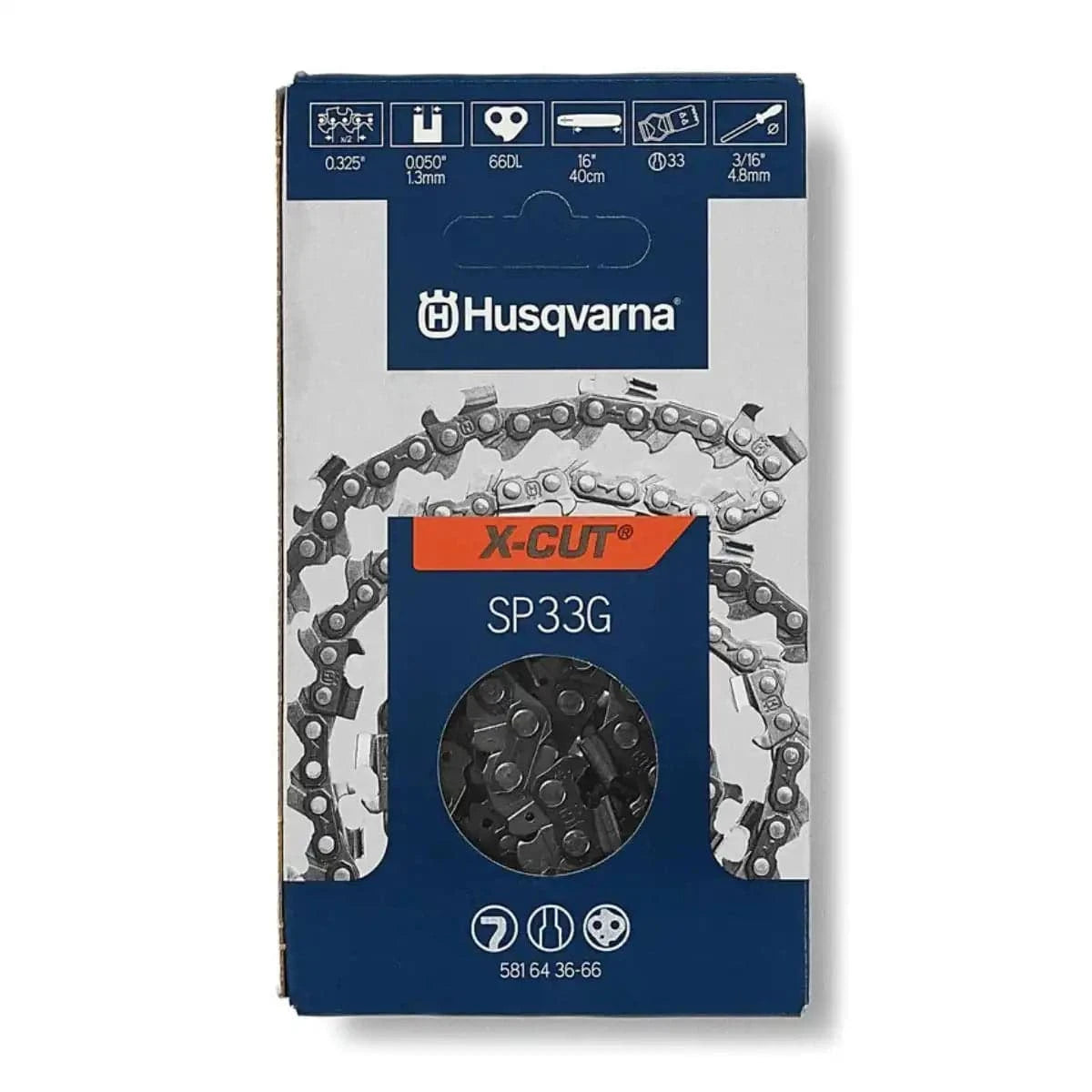 Husqvarna SP33G 18 inch Chain .325" Pitch .050" Gauge