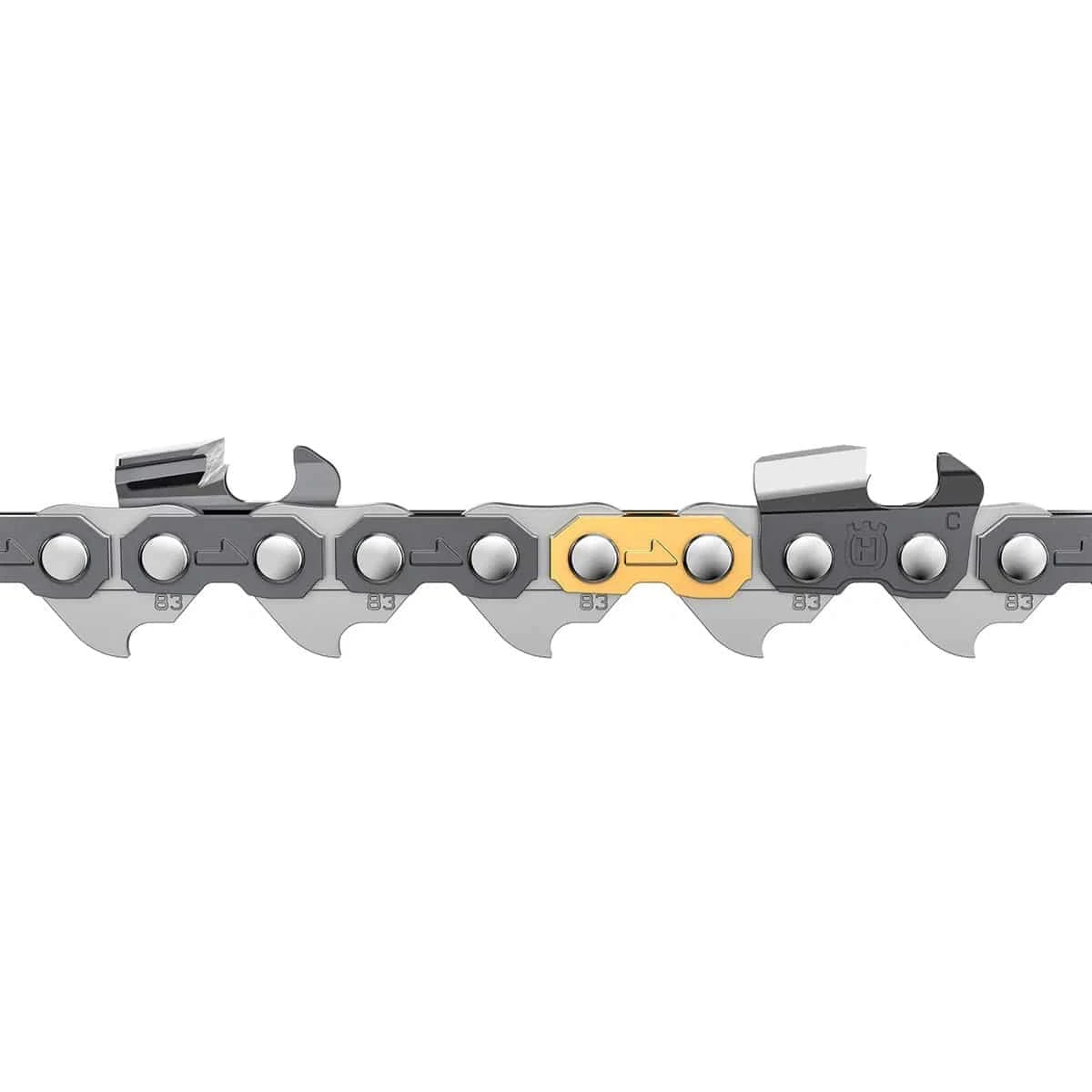 Husqvarna X-CUT C83SK SKIP 3/8" pitch, .050 gauge chain with golden tie strap