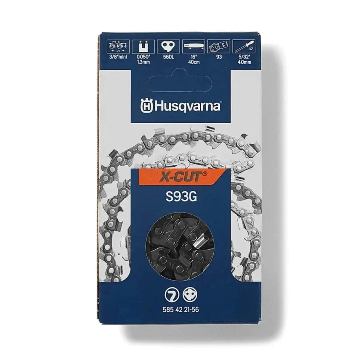 Husqvarna X-Cut S93G 16 inch Chain 3/8" Pitch, .050" Gauge