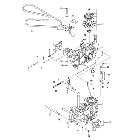 Husqvarna Z254F Hydraulic Pump & Motor Parts