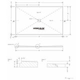 Hydro-Blok Classic 36" x 60" Shower Pan w/Drain technical drawing