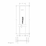 Hydro-Blok Classic Shower Presloped 12" x 72" Pan Extension technical drawing