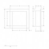 Hydro-Blok 16″ x 16″ Recessed Niche technical drawing