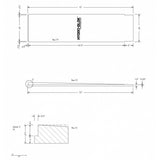 Hydro-Blok Single Slope 18" x 72" Side Extension technical drawing