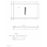 Hydro-Blok Single Slope 60" x 36" Shower Pan drawing