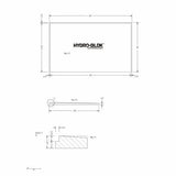 Hydro-Blok Single Slope 72" x 48" Shower Pan drawing