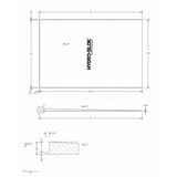 Hydro-Blok Thin Single Slope 48" x 72" Shower Pan technical drawing