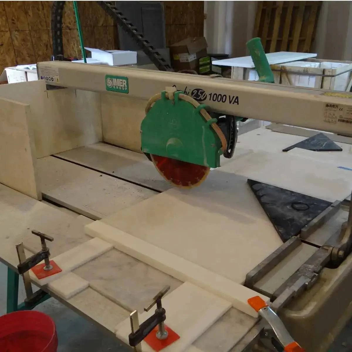 1188174 Imer Combi 250/1000VA Wet Saw on the jobsite