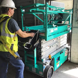 Imer IM 47 Electric Scissor Aerial Lift narrow to fit in door way