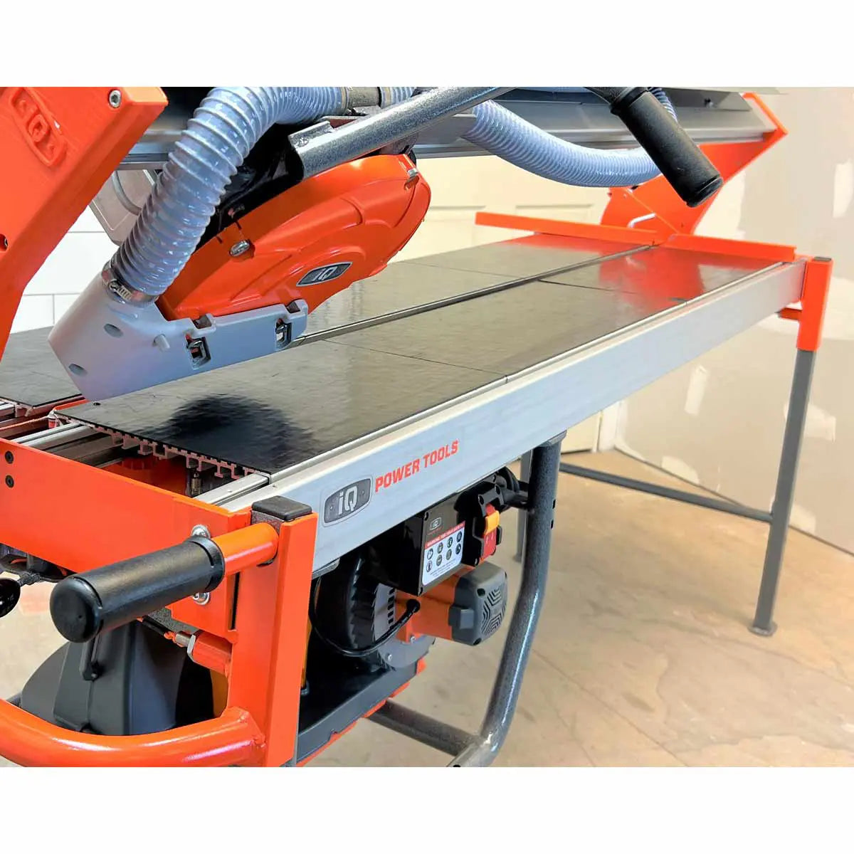 IQ 252 inch tile saw making miter cuts