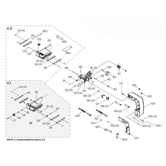 IQ Power Tools iQTS244 Dust Guard & Support Arm OEM Parts - Contractors Direct