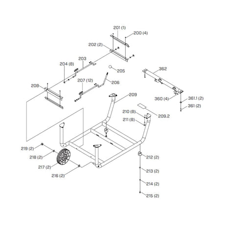 IQ Power Tools iQTS244 Lower Frame Assembly OEM Parts