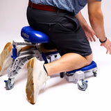 Kneaze rolling knee pad to alleviant lower back pain