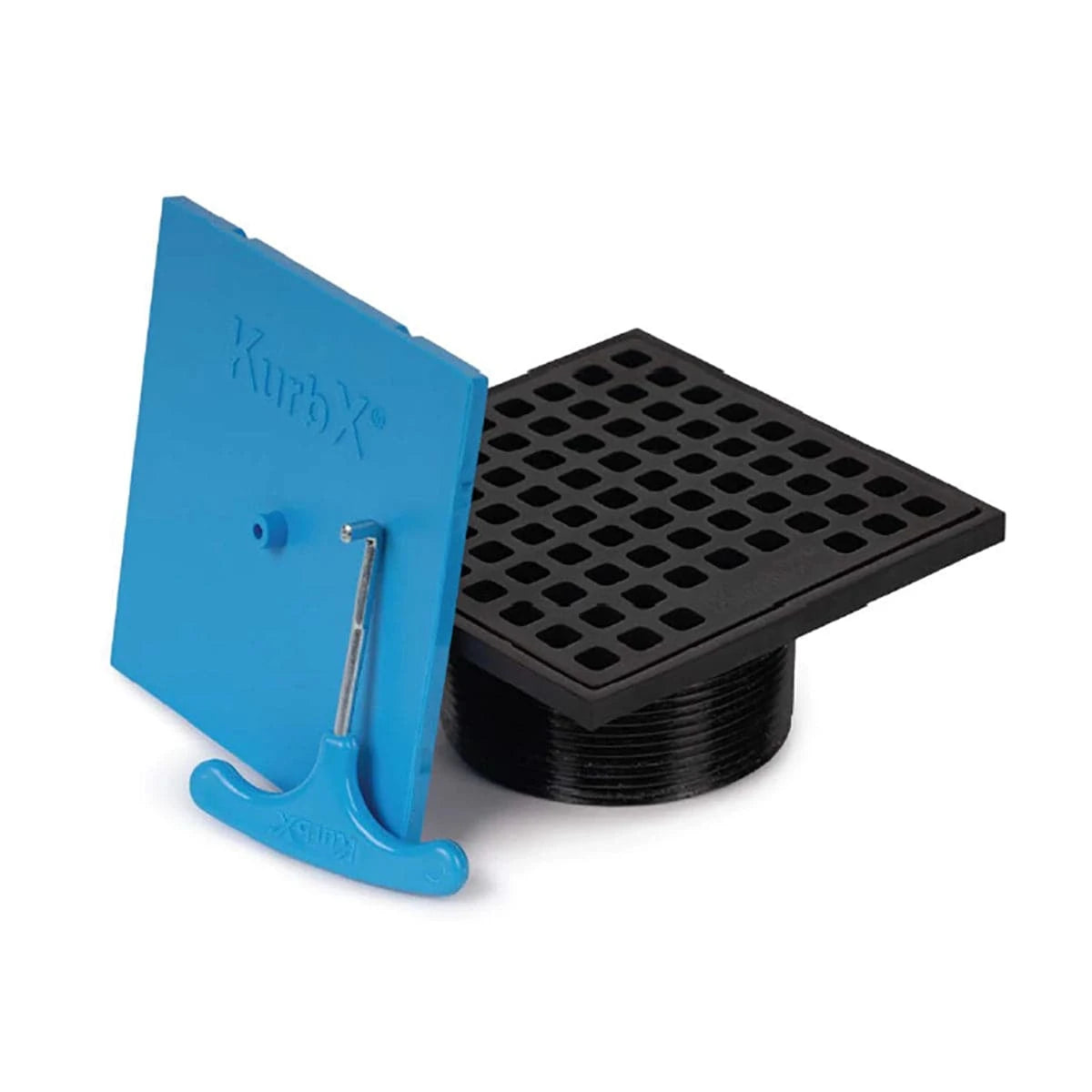 KurbX 4" Grid Pattern Drain Matte Black