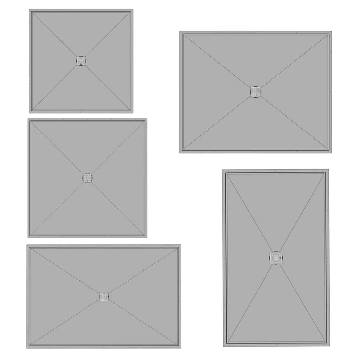 KurbX Structural Shower Pan - Center Drain