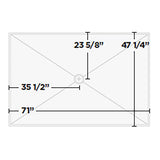 KurbX Structural Shower Pan 71" x 47-1/4"