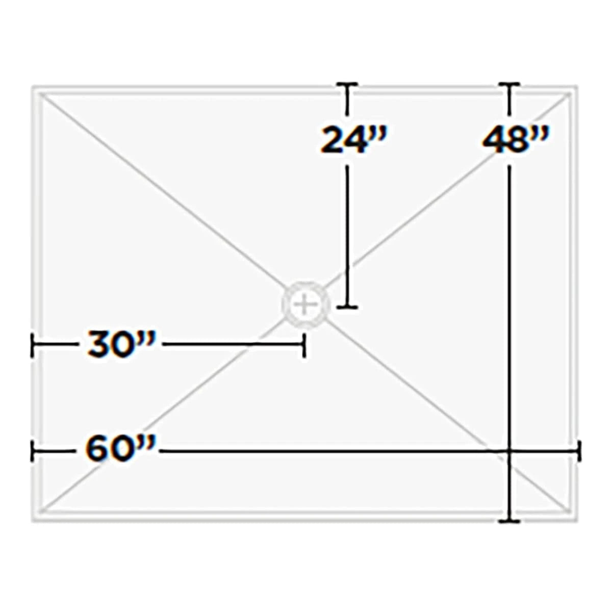KurbX Structural Shower Pan 60" x 48"