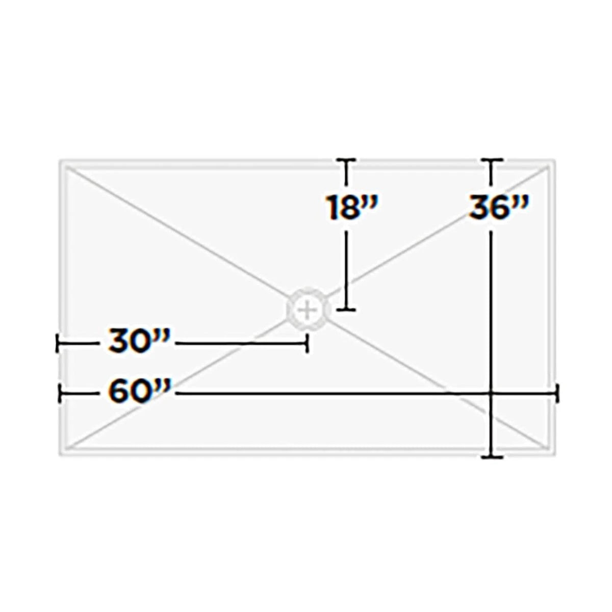KurbX Structural Shower Pan 60" x 36"