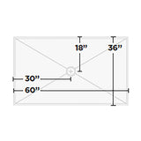 KurbX Structural Shower Pan 60" x 36"