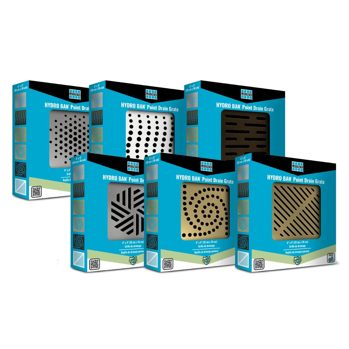 Laticrete HYDRO BAN® Point Drain Grate Packaged