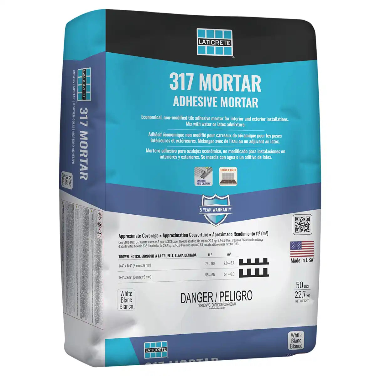 Laticrete 317 Mortar White 50lb Bag Pallet