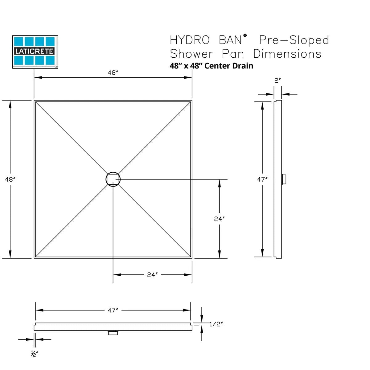 Laticrete Shower Pan Dimensions