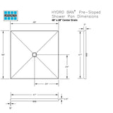 Laticrete Shower Pan Dimensions